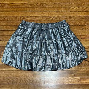 Ann Taylor LOFT Womens Mini Skirt Size Petite XL PXL Silver Shimmery Party NWT!